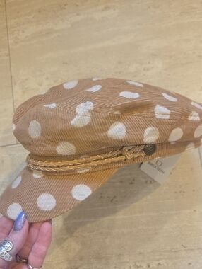 New Brixton Tan Polka Dot Ashland Cap